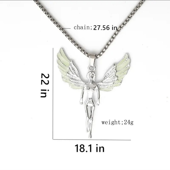 Angel Wings Goddess Guardian Necklace - Picture 3 of 4